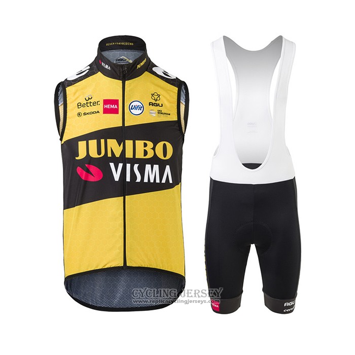 2021 Wind Vest Jumbo Visma Yellow Black